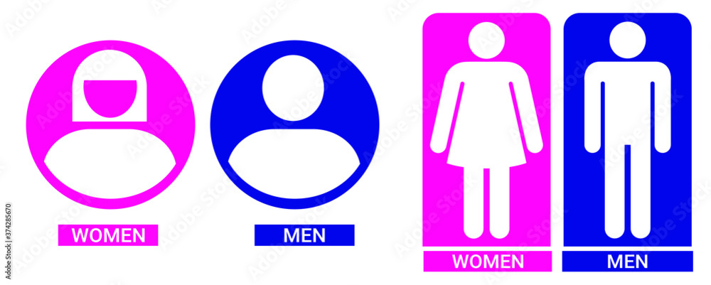 toilet vector icons set, boy or girl restroom symbols toilet vector icons set, boy or girl restroom symbols