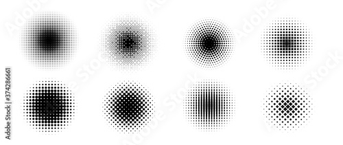 Halftone vector. Monochrome Abstract dot, Gradient halftone dots for background pattern and texture. photo