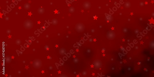 Light Red vector background with colorful stars. Modern geometric abstract illustration with stars. Design for your business promotion.