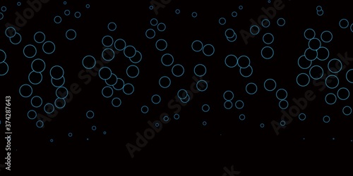 Dark BLUE vector texture with disks. Colorful illustration with gradient dots in nature style. Pattern for booklets, leaflets.