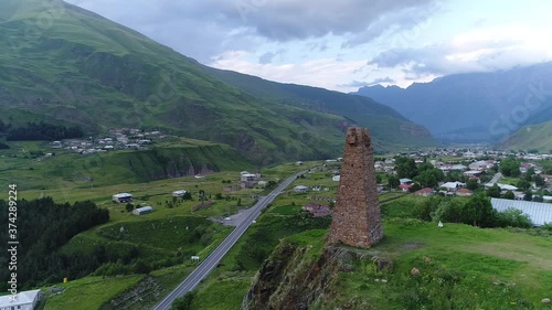 View from the mountain on tower