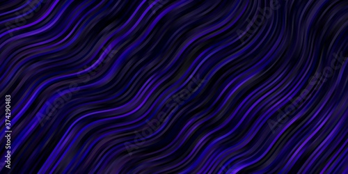 Dark Purple vector background with lines. Colorful illustration, which consists of curves. Pattern for websites, landing pages.
