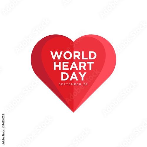 Celebrate World Heart Day. vector illustration