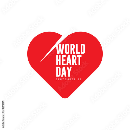 Celebrate World Heart Day. vector illustration