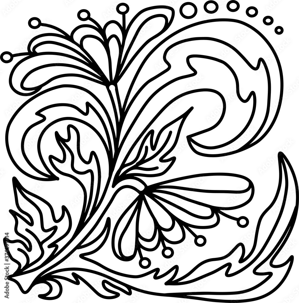 Abstract flower. Graphics. Graphic drawing. Vector. Abstract flower. Graphics. Graphic drawing. Vector.
