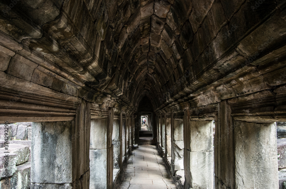 Ruins of Angkor Wat, ancient Khmer Empire, Siem Reap in Cambodia