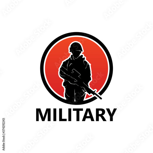 Military Soldier Logo Template Design Vector