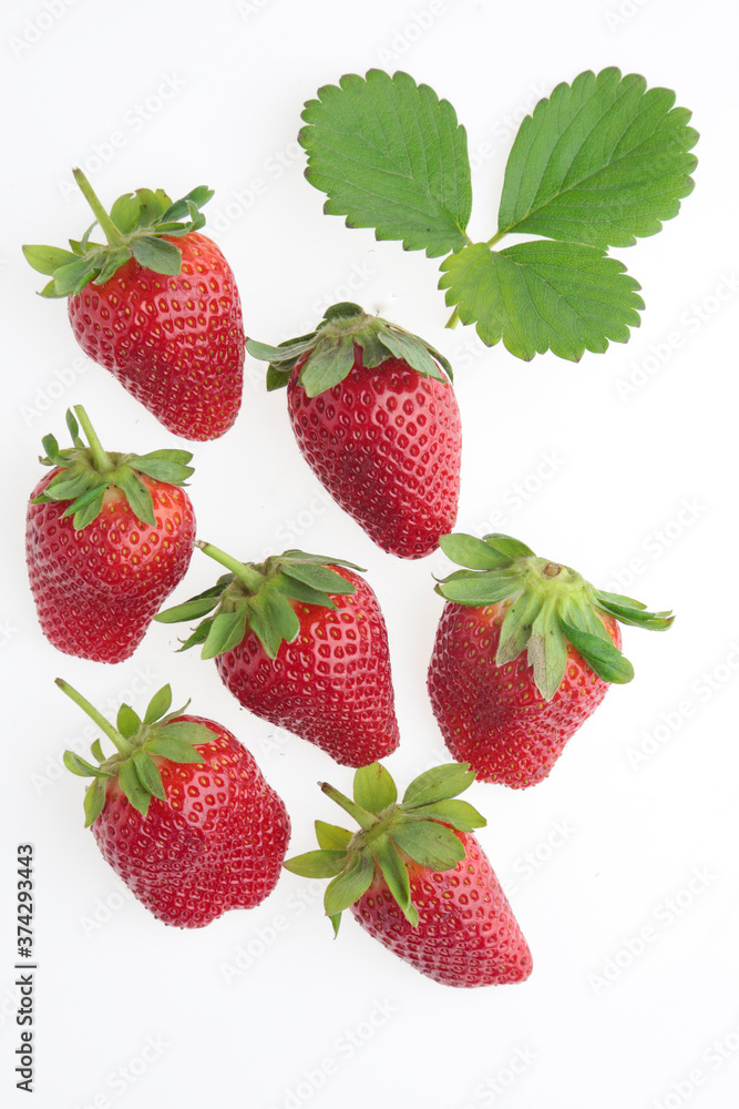 Strawberries isolated on white background. Strawberries isolated on white background.