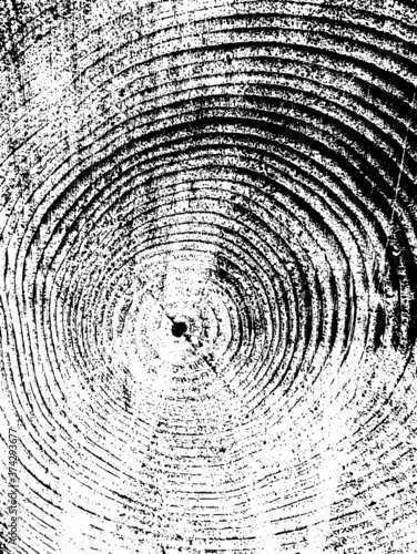 Circles around centre point, grunge wooden texture, transparent backdrop. Background to use for overlay, texture or montage. Easy to recolor. Abstract vector illustration, eps 10.