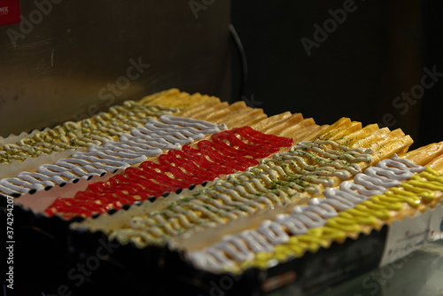 February 2019, Shanghai. Street food in Tianzifang, inside the former French concession in Shanghai photo