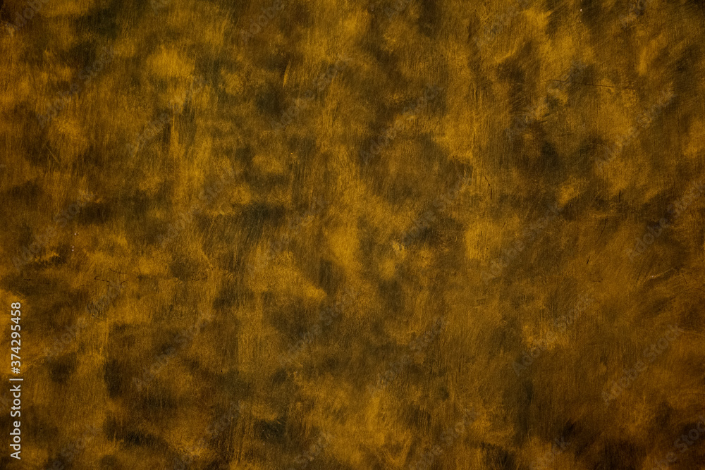 Gold Texture. Hand drawn brush stroke on black.