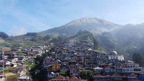 the view on the slopes of the village of Sumbing mountain