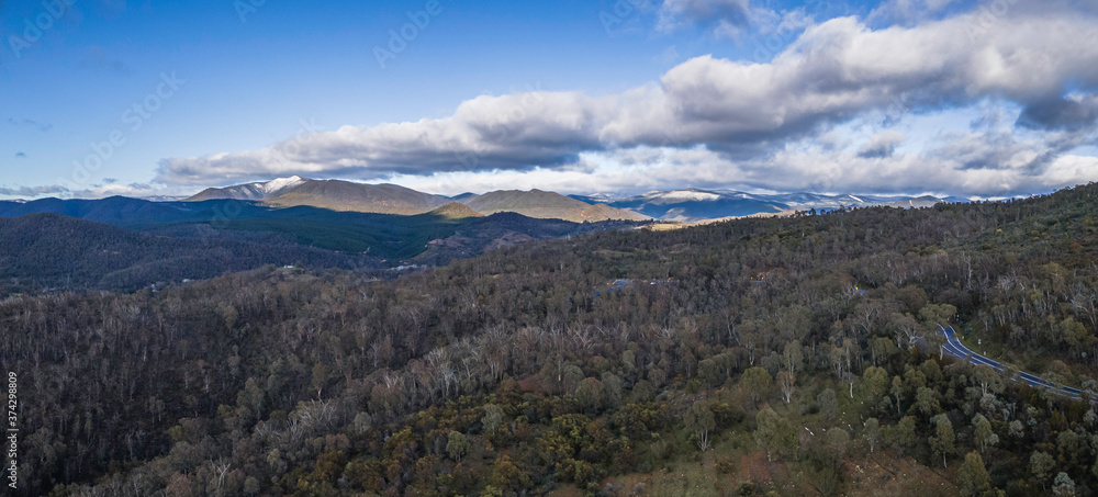 Snow on the Brindabella Ranges south of Canberra in August 2020
