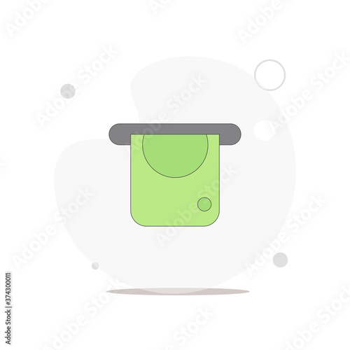 atm isolated vector flat illustration on white