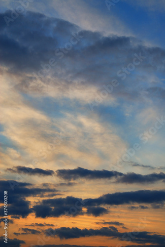 夕暮れ 夕焼け 空 雲 素材