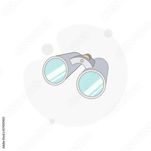 binoculars isolated vector flat illustration