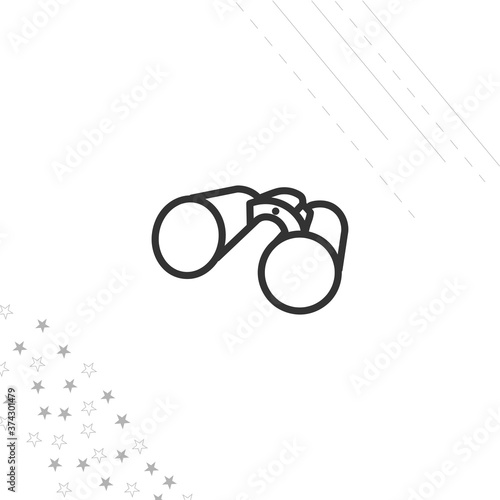 binoculars isolated line icon for web and mobile