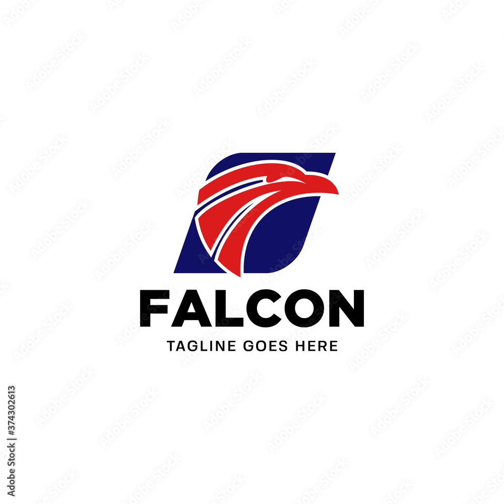 Falcon logo design template.