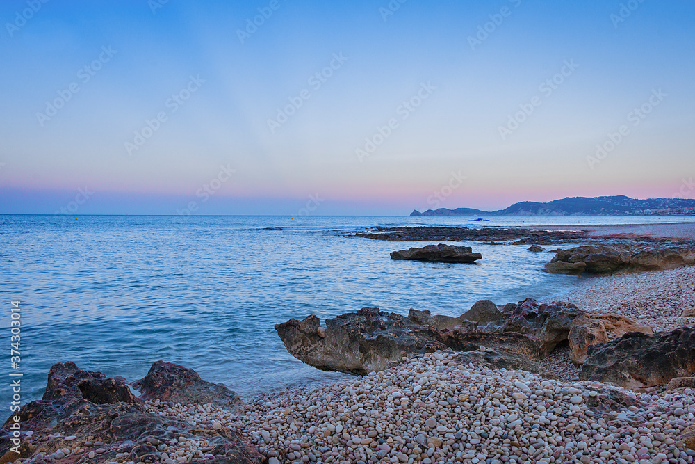 A typical sunset on the coast of Javea
