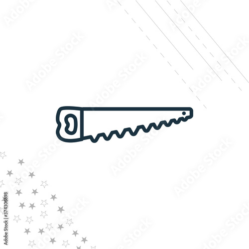 saw isolated line icon for web and mobile