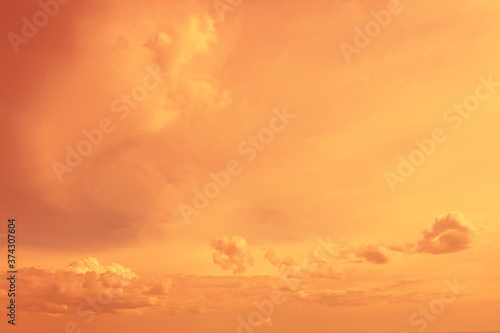 orange sky sunset clouds background  abstract warm background summer sky air