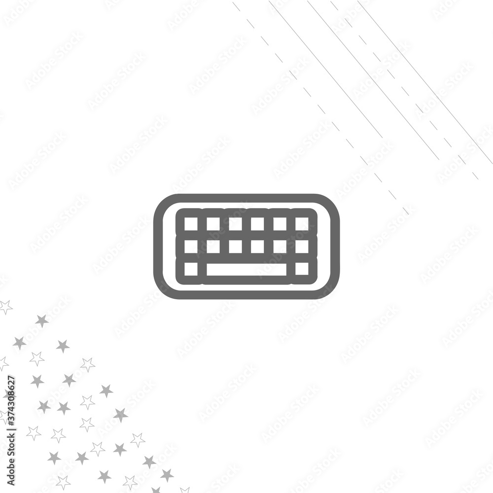 keyboard isolated line icon for web and mobile keyboard isolated line icon for web and mobile