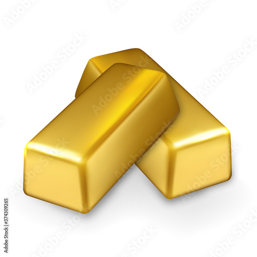 Gold Bar Stack Finance Investment Treasure Vector