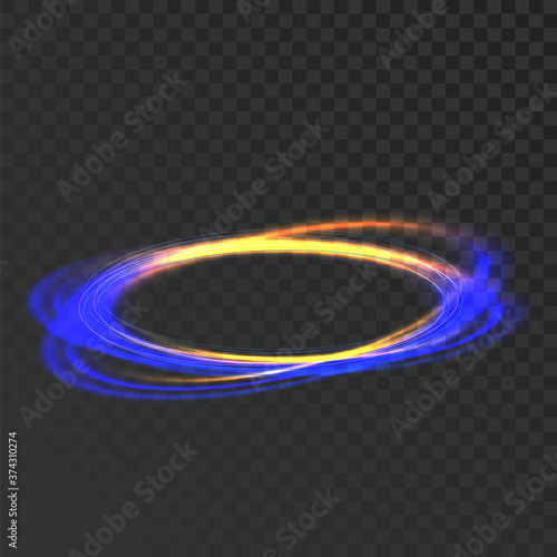 Glowing Circle Mystic Shine Frame Effect Vector