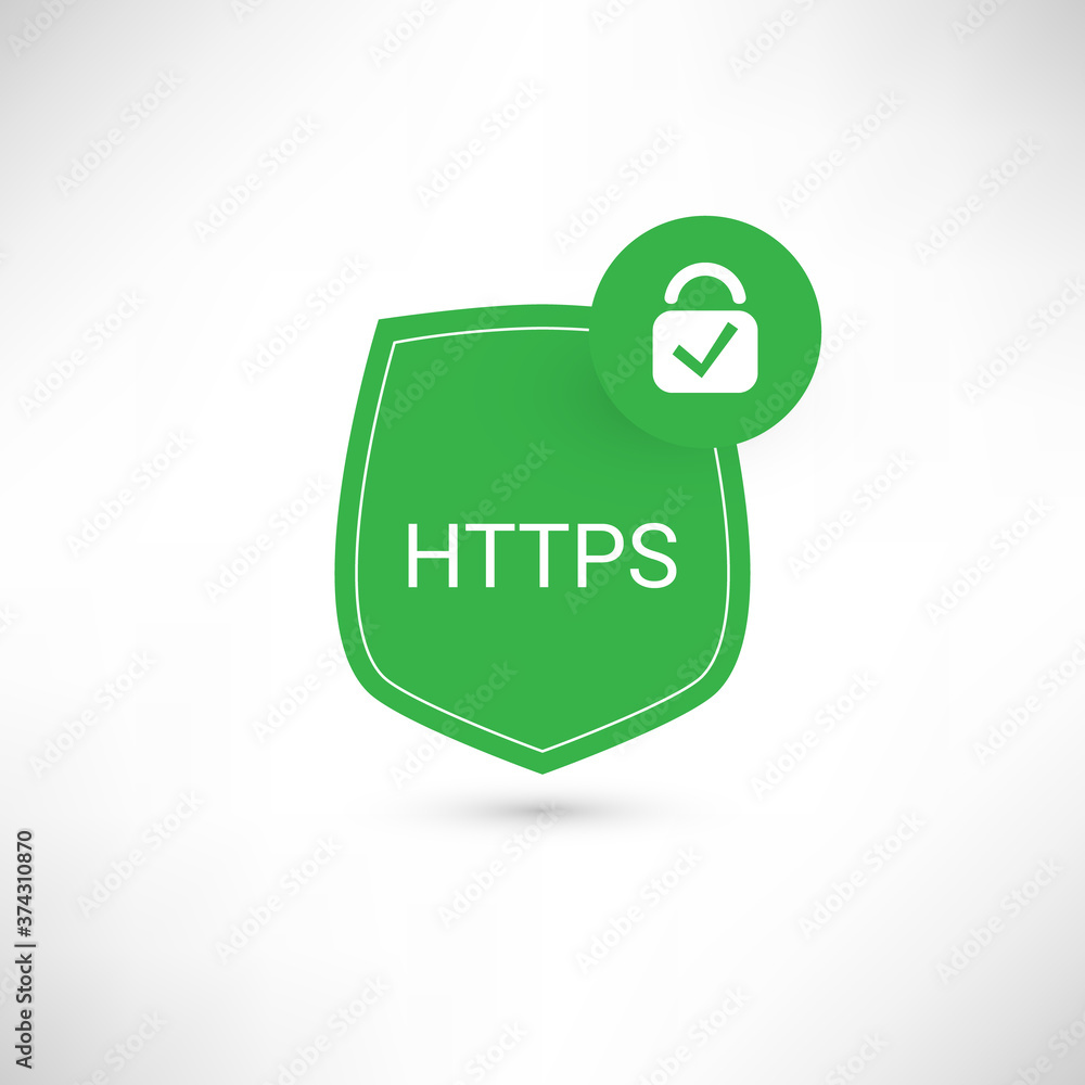 Website Certificate Badge - Secure HTTPS Network Connection Website Certificate Badge - Secure HTTPS Network Connection