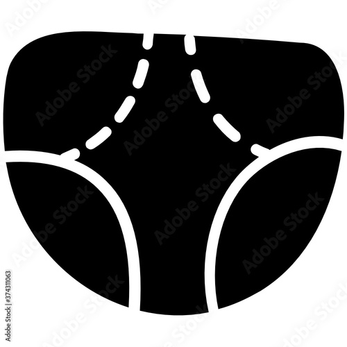 
Swaddling clothing, diaper icon of solid vector design 
