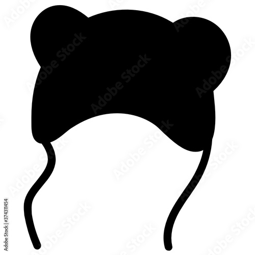 
Filled design of baby cap, headwear accessory 
