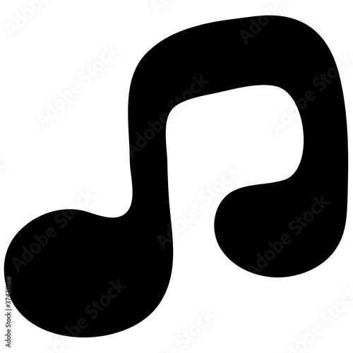 
Music notes, song, melody or tune solid vector icon for musical apps and websites
