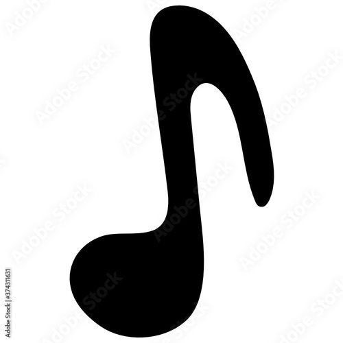 
Music notes, song, melody or tune solid vector icon for musical apps and websites
