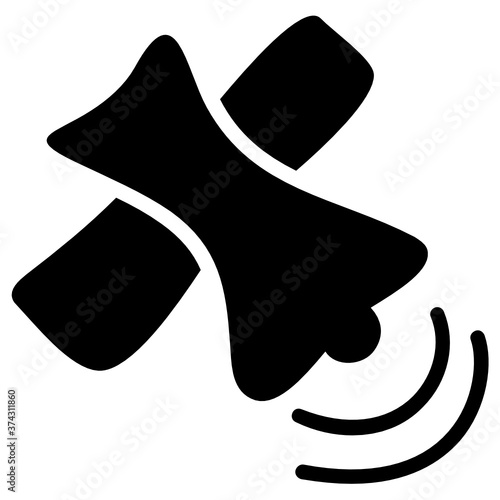 
Space satellite or artificial spaceflight icon in solid style 
