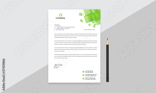 Business style letterhead templates for your design projects.Vector illustration.