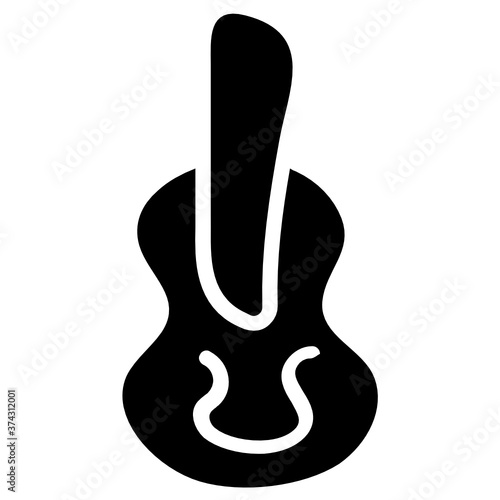 
A string musical instrument, acoustic guitar icon
