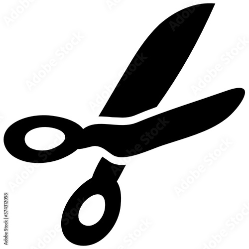 
A pair for scissors for cutting, solid editable design
