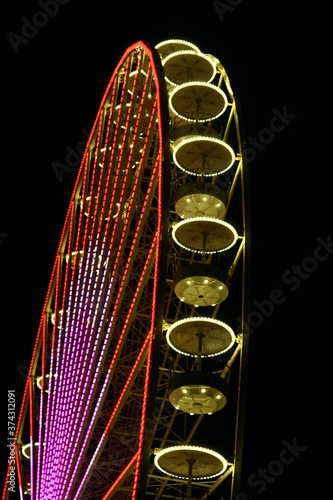 carousel ferris wheel, fair, tivoli, libori, paderborn, northrhine westfalia, germany photo