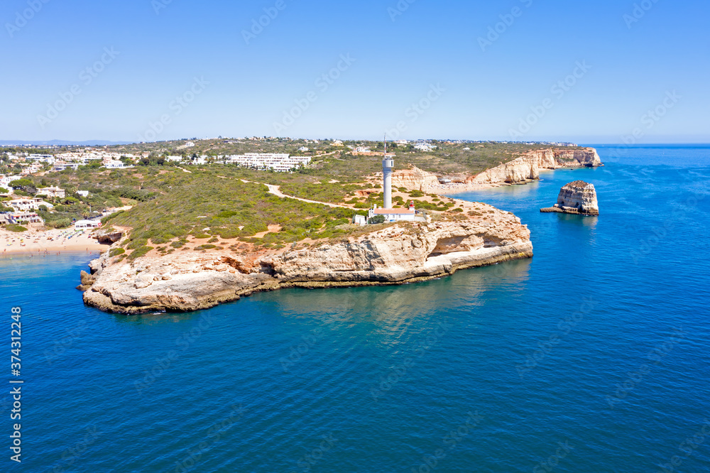 Aerial from the lighthouse at Portimao in the Algarve Portugal