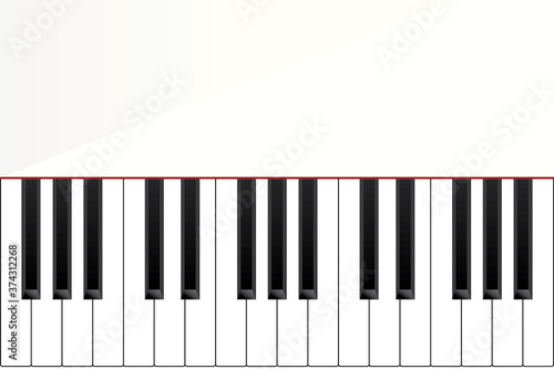 白いピアノ鍵盤のイメージ white piano music concept image illustration