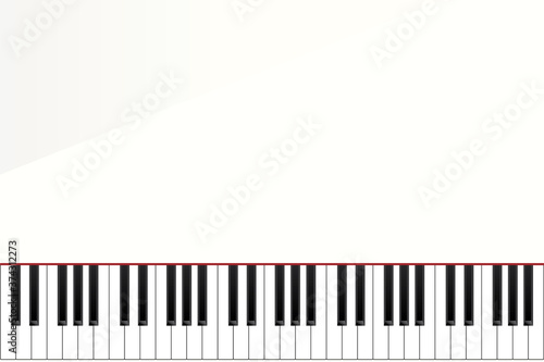 白いピアノ鍵盤のイメージ white piano music concept image illustration