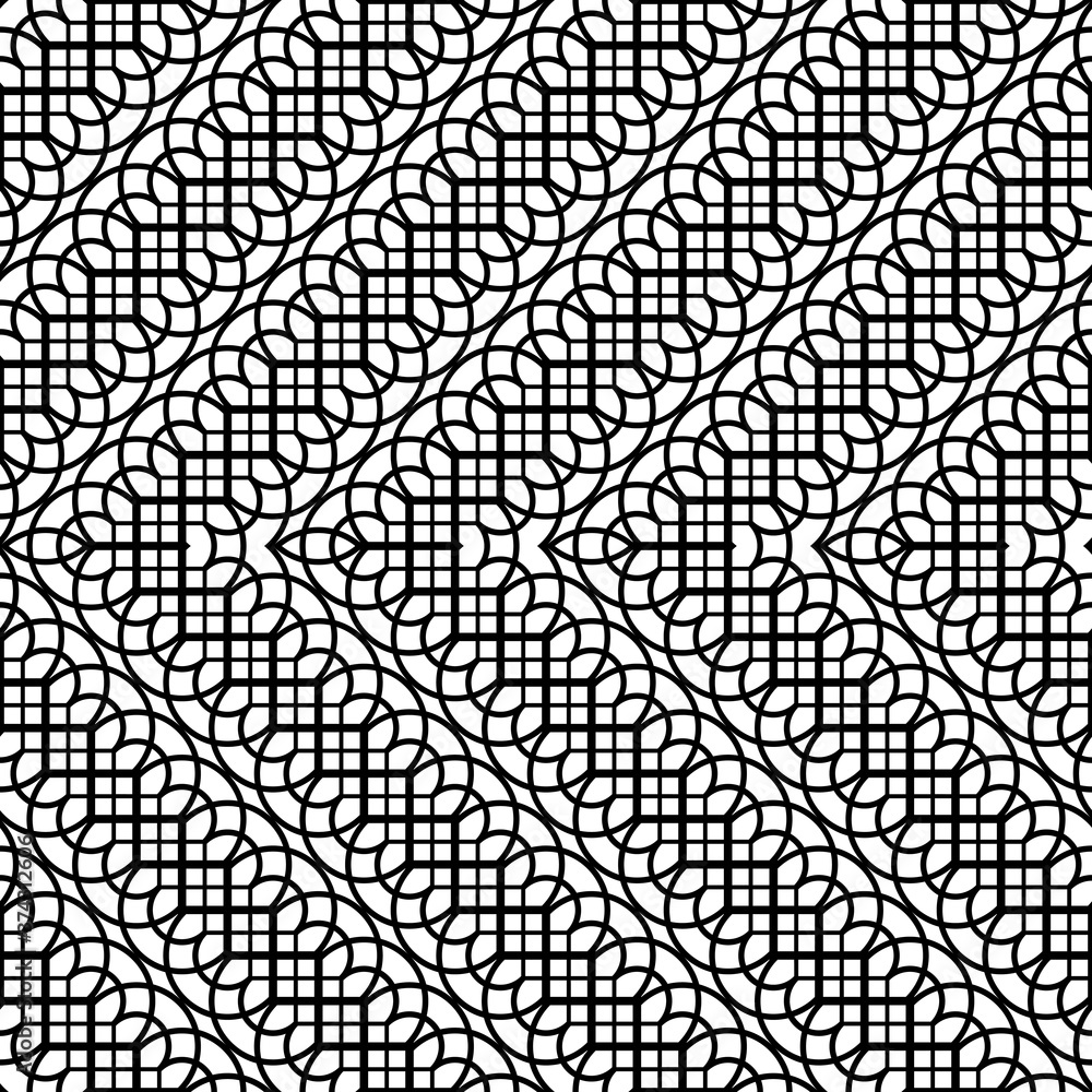 Obraz premium Design seamless monochrome zigzag pattern