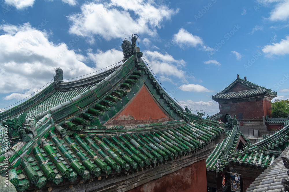 The charming summer scenery of Wudang Mountain, Hubei, China The charming summer scenery of Wudang Mountain, Hubei, China