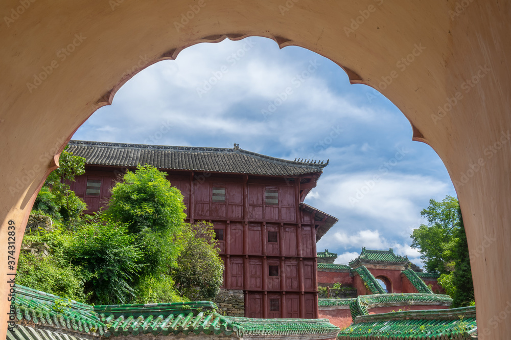 Obraz premium The charming summer scenery of Wudang Mountain, Hubei, China
