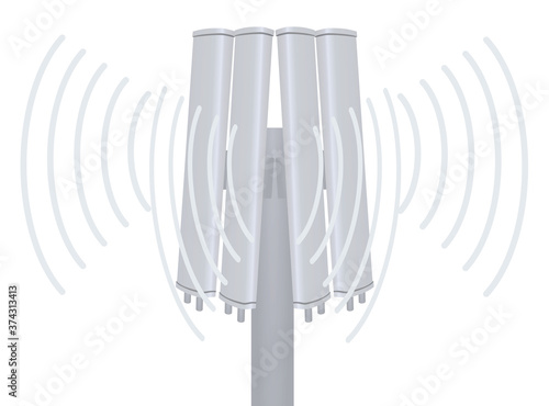 5g antenna isolated. vector illustration