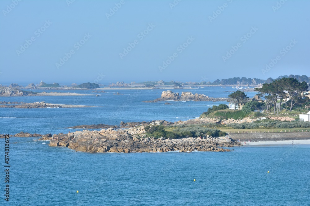 The beautiful coast of Brittany . France The beautiful coast of Brittany . France
