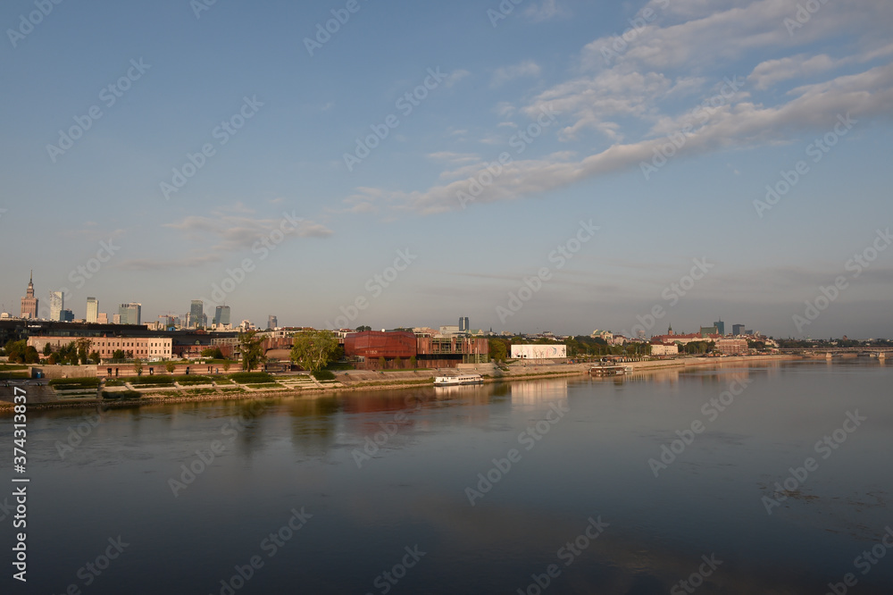 panorama of warsaw and wisla 
