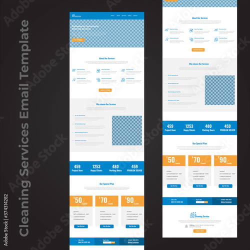 Cleaning Service Marketing Materials Email Template page Design