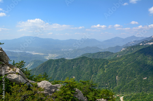 Summer Scenery of Heaven Village National Geological Park in Hubei  China