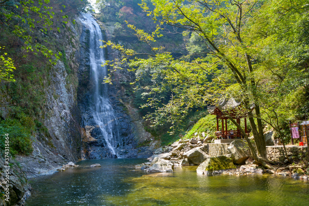 Fototapeta premium Summer Scenery of Heaven Village National Geological Park in Hubei, China